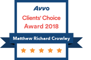Avvo Client's Choice Award 2018 Matthew Richard Crowley - Badge