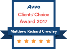 Avvo Client's Choice Award 2017 Matthew Richard Crowley - Badge