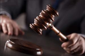 judge using gavel